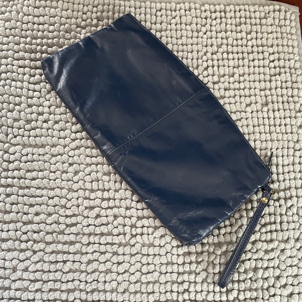 Vintage Clutch in Navy Blue LEATHER Women's Clutch - perfect exterior!